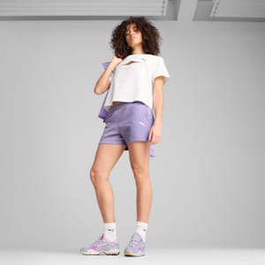 WARDROBE ESSENTIALS Women's 4" Pointelle Shorts, Lavender Alert, extralarge